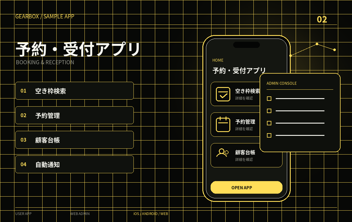予約・顧客管理アプリ
